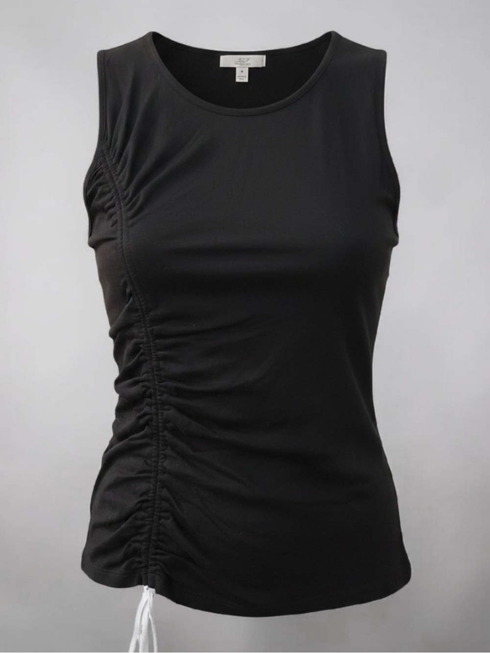 Cinq A Sept Black Ruched Side Tank Top - Women